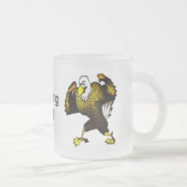 Cartoon Fighting Eagle Mattglastasse