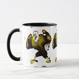 Cartoon Fighting Eagle Tasse