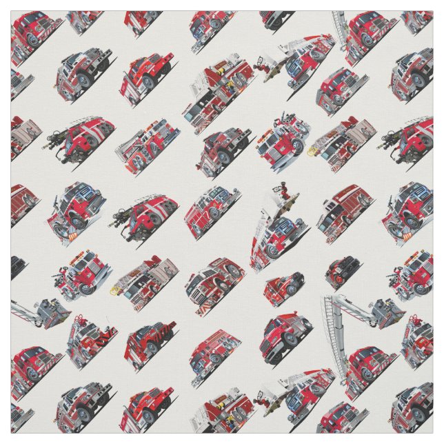 Cartoon Fire Trucks nahtlos Stoff (Muster)
