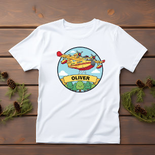 Cartoon Firefight Flugzeug Abzeichen Kleinkind T-shirt