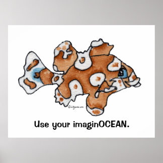 Cartoon Fisch Sweetlips 005 ImaginOCEAN Poster Lrg
