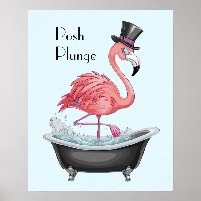 Cartoon Flamingo Poster (Vorne)