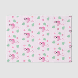 Cartoon Flamingo Tropische Blume Muster Pink Seidenpapier