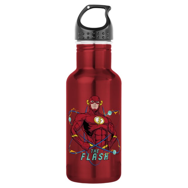 Cartoon Flash Atomic Graphic Edelstahlflasche (Vorderseite)