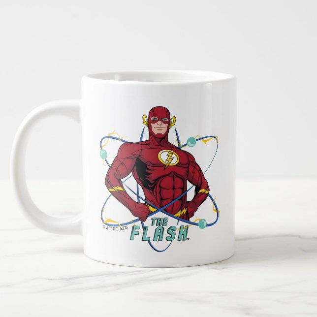 Cartoon Flash Atomic Graphic Jumbo-Tasse (Links)
