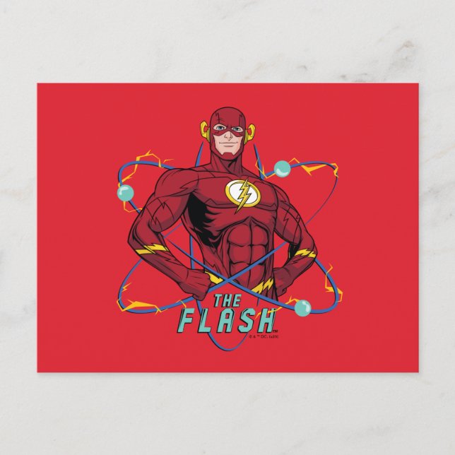 Cartoon Flash Atomic Graphic Postkarte (Vorderseite)