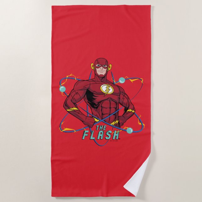 Cartoon Flash Atomic Graphic Strandtuch (Vorderseite)
