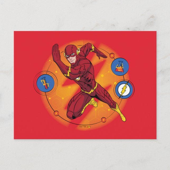 Cartoon Flash-Labor mit grafischer Darstellung Postkarte (Vorderseite)