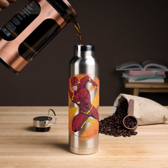 Cartoon Flash-Labor mit grafischer Darstellung Trinkflasche (Kaffee)