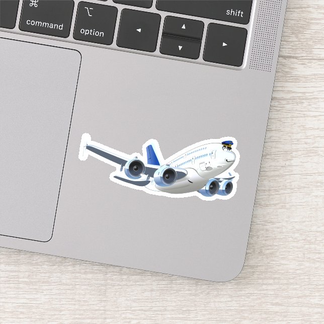 Cartoon Flugzeug Aufkleber (Detail)