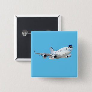 Cartoon Flugzeug Button