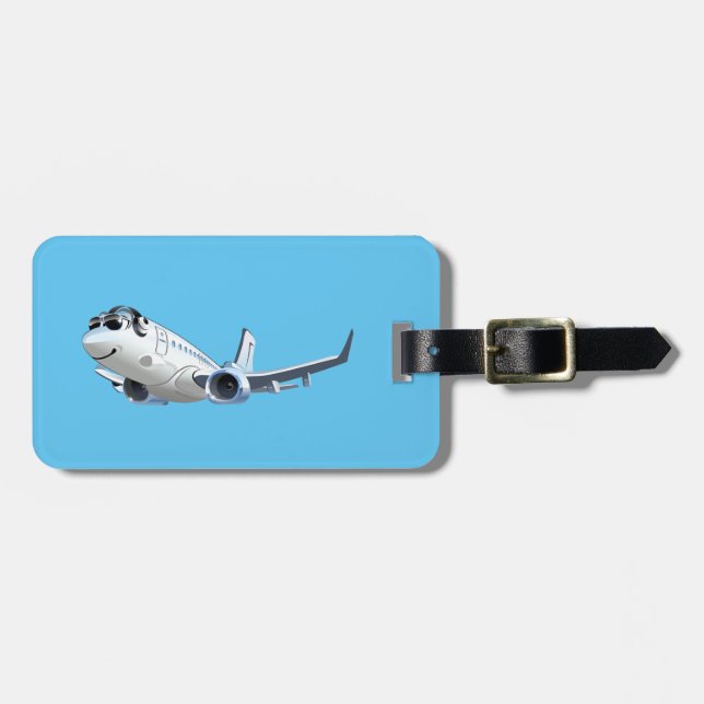 Cartoon Flugzeug Gepäckanhänger (Vorderseite horizontal)