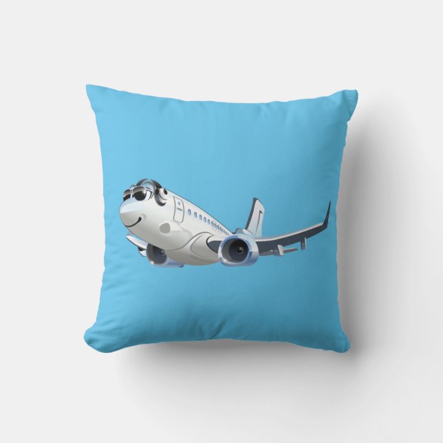 Cartoon Flugzeug Kissen (Vorderseite)