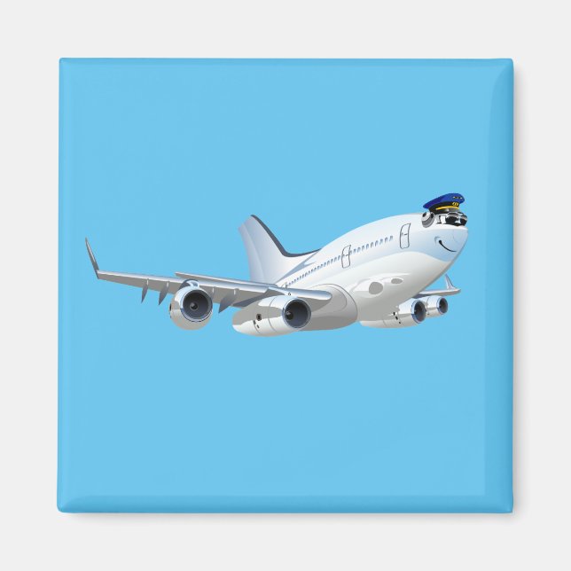 Cartoon Flugzeug Magnet (Vorne)