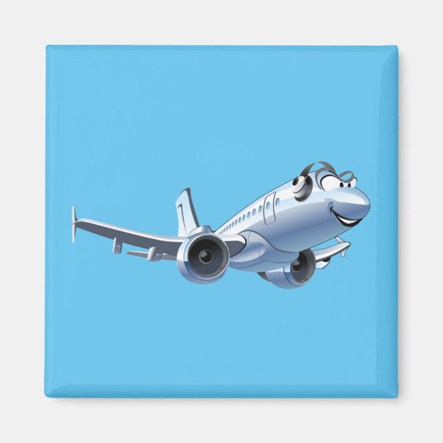 Cartoon Flugzeug Magnet (Vorne)