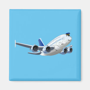 Cartoon Flugzeug Magnet