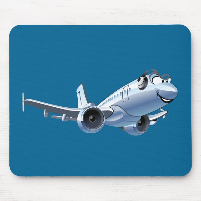 Cartoon Flugzeug Mousepad (Vorne)
