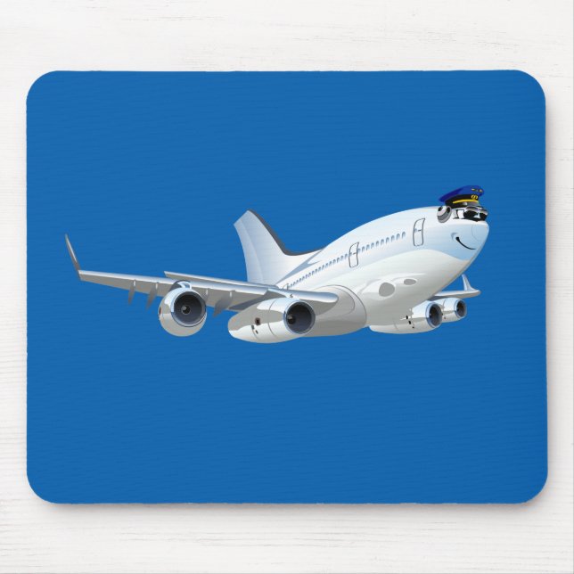 Cartoon Flugzeug Mousepad (Vorne)