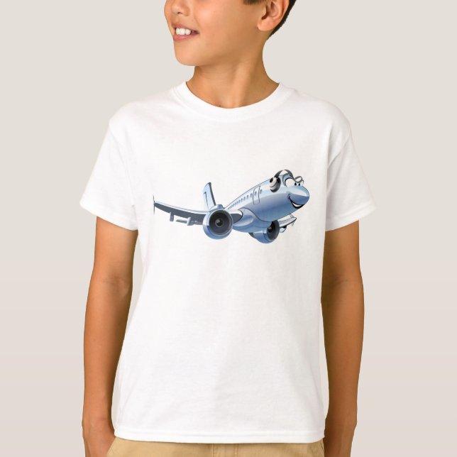 Cartoon Flugzeug T-Shirt (Vorderseite)