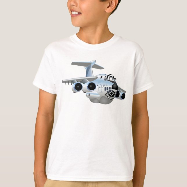 Cartoon Flugzeug T-Shirt (Vorderseite)