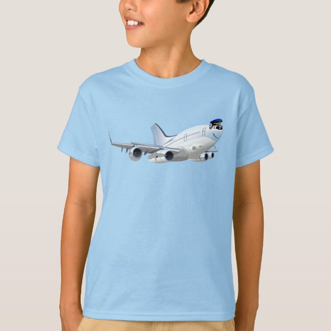 Cartoon Flugzeug T-Shirt (Vorderseite)