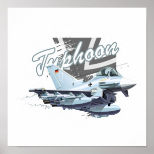 Cartoon Flugzeug T - Shirt Poster