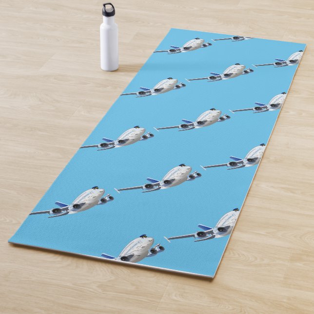 Cartoon Flugzeug Yogamatte (Beispiel)