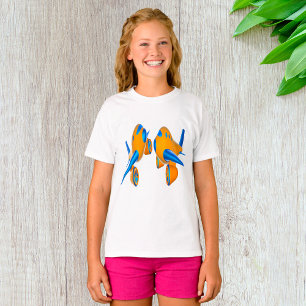 Cartoon-Flugzeuge lebhaft Orange und Blau T-Shirt
