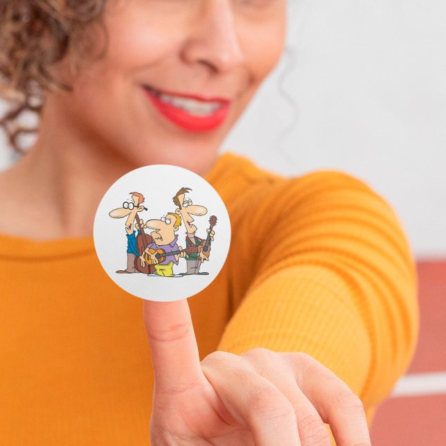 Cartoon Folk Trio Stickers (Von Creator hochgeladen)