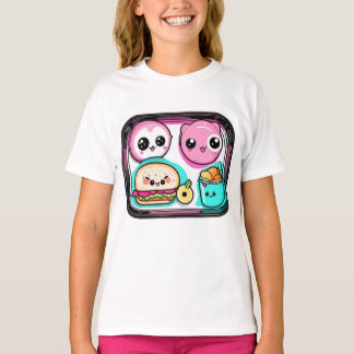 Cartoon Foods Gift for Kids T-Shirt