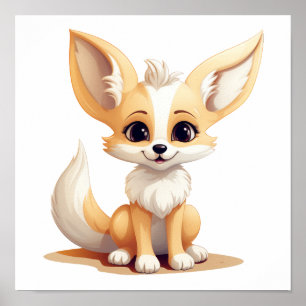 Cartoon-Fox-Abbildung Poster