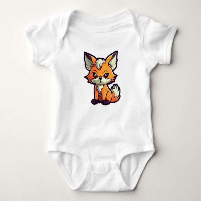 CARTOON FOX BABY STRAMPLER (Vorderseite)