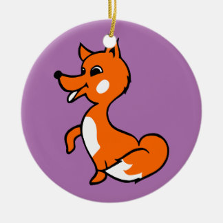 Cartoon Fox Keramikornament