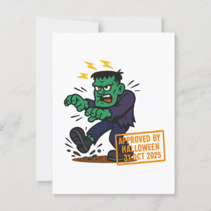 Cartoon Frankenstein - Von Halloween genehmigt Postkarte