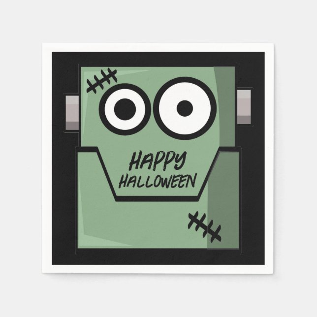 Cartoon Frankensteins MonsterHalloween Serviette (Vorderseite)