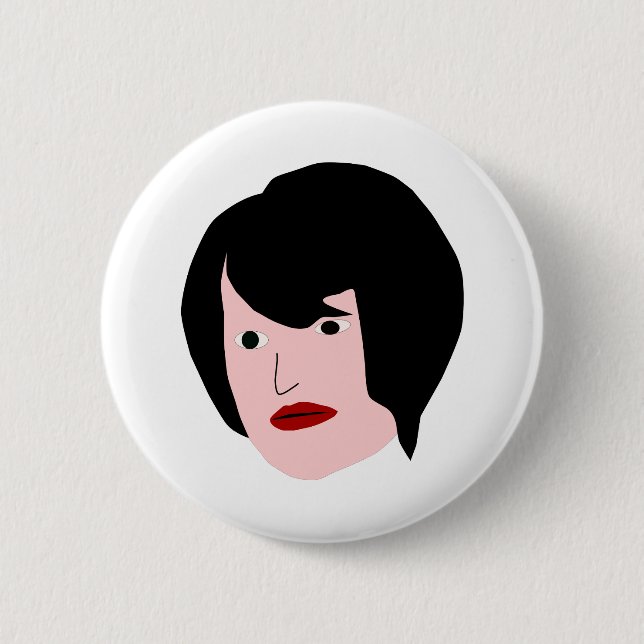 Cartoon Frau Button (Vorderseite)