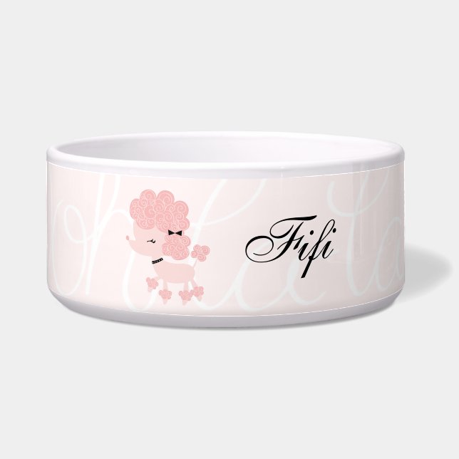 Cartoon French Poodle Napf (Vorderseite)