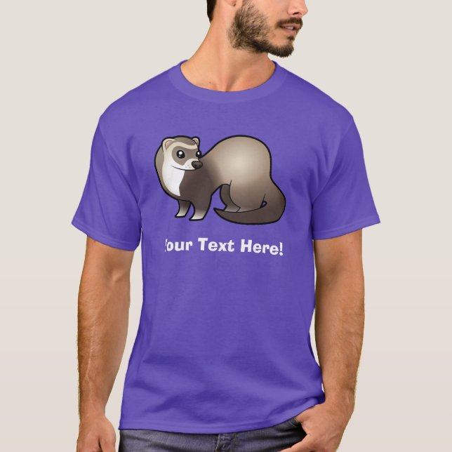 Cartoon-Frettchen T-Shirt (Vorderseite)