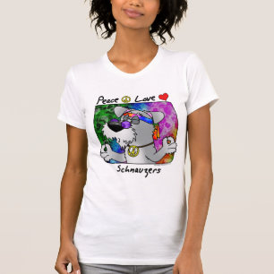 Cartoon-FriedensLiebeSchnauzer T-Shirt