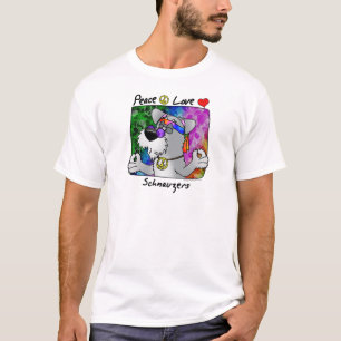 Cartoon-FriedensLiebeSchnauzer T-Shirt