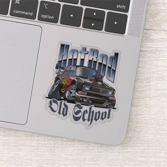 Cartoon frisierte Auto Aufkleber (Detail)