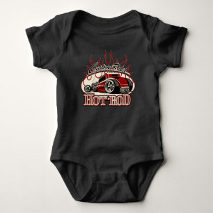 Cartoon frisierte Auto Baby Strampler