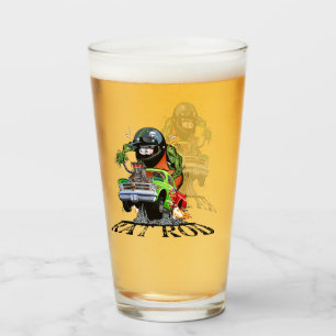 Cartoon frisierte Auto Glas