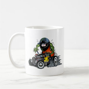 Cartoon frisierte Auto Kaffeetasse
