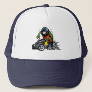 Cartoon frisierte Auto Truckerkappe