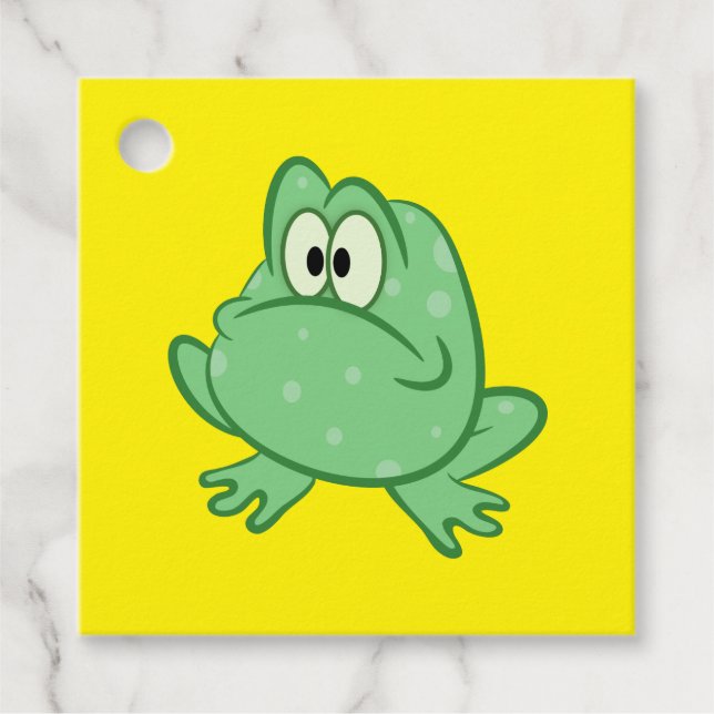 Cartoon Frog Geschenkanhänger (Vorderseite)