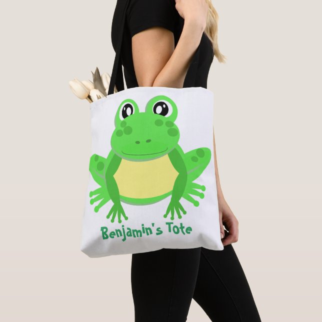Cartoon Frog Green Niedlich (Von Nahem)