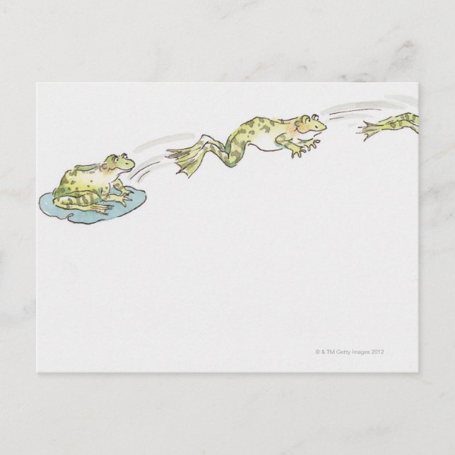 Cartoon Frog Postkarte (Vorderseite)