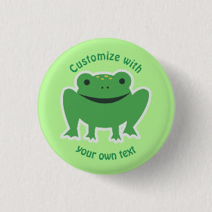 Cartoon-Frosch Button