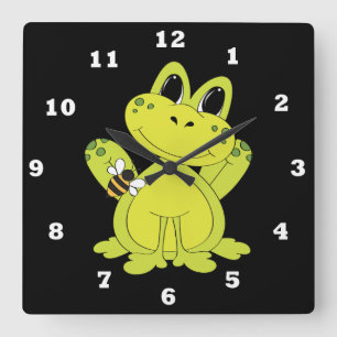 Cartoon Froschmuck Wanduhr